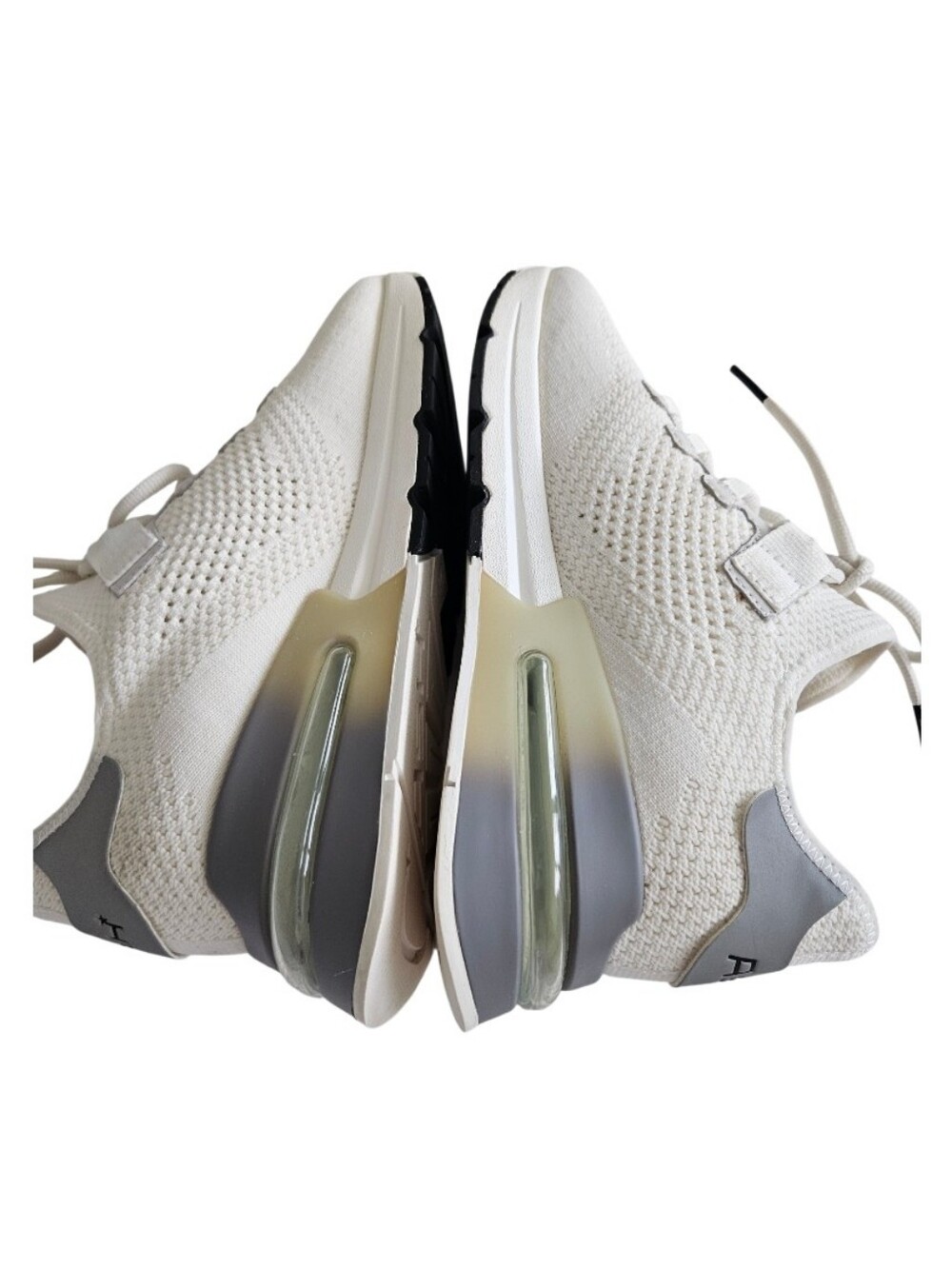ASH KODI Cream Knit Sneakers with Light Gray Accent - Picture 5 of 14